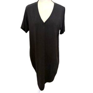 2/$30 Universal Standard Black V-Neck Midi Dress Size Small #2194